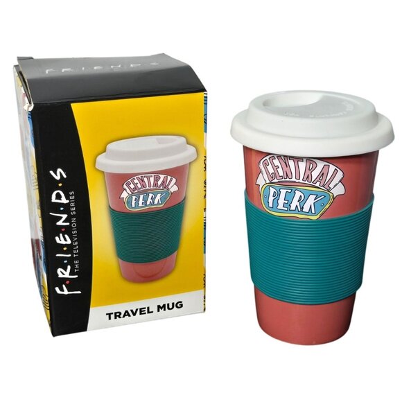 New Friends Central Perk Ceramic Travel Mug 12 fl. oz. CultureFly Exclusive Cup - Picture 1 of 10